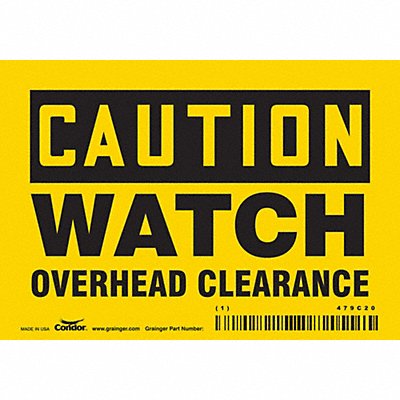 Safety Sign 3 1/2 inx5 in Vinyl