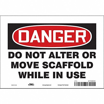 Safety Sign 7 in x 10 in Vinyl