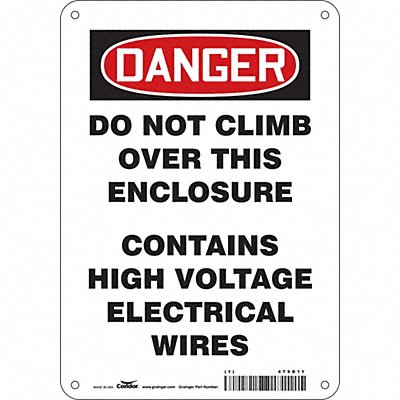 Safety Sign 10 in x 7 in Aluminum
