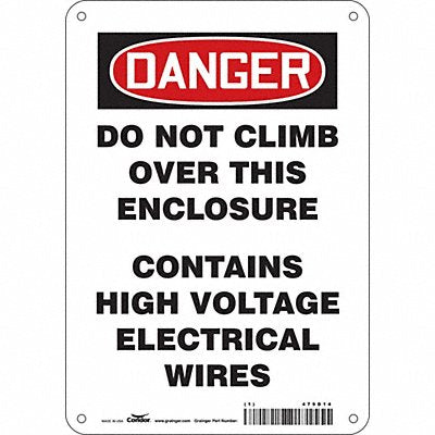 Safety Sign 10 in x 7 in Polyethylene