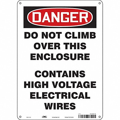 Safety Sign 14 in x 10 in Polyethylene