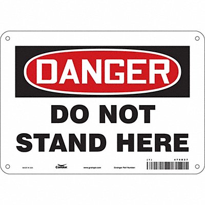 Safety Sign 7 in x 10 in Aluminum