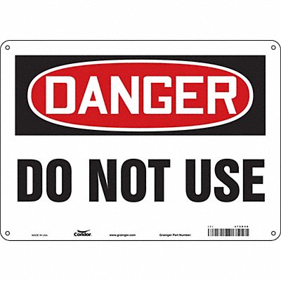 Safety Sign 10 inx14 in Aluminum
