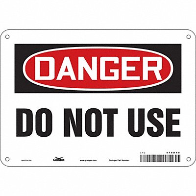Safety Sign 7 in x 10 in Polyethylene