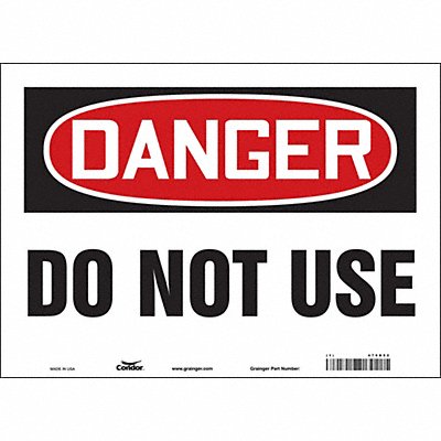 Safety Sign 10 in x 14 in Vinyl