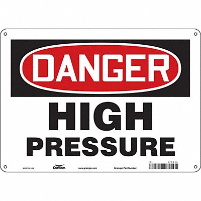 Safety Sign 10 in x 14 in Aluminum