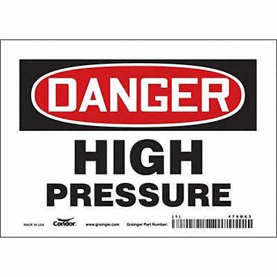 Safety Sign 5 inx7 in Vinyl