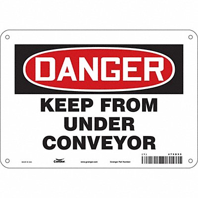 Safety Sign 7 in x 10 in Polyethylene