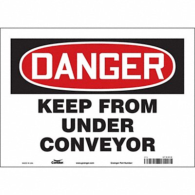 Safety Sign 10 in x 14 in Vinyl