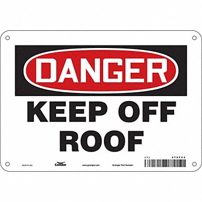 Safety Sign 7 inx10 in Polyethylene