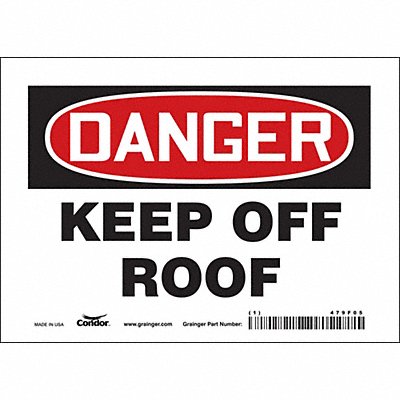 Safety Sign 5 in x 7 in Vinyl