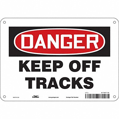 Safety Sign 7 inx10 in Polyethylene