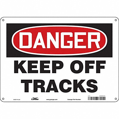 Safety Sign 10 in x 14 in Polyethylene