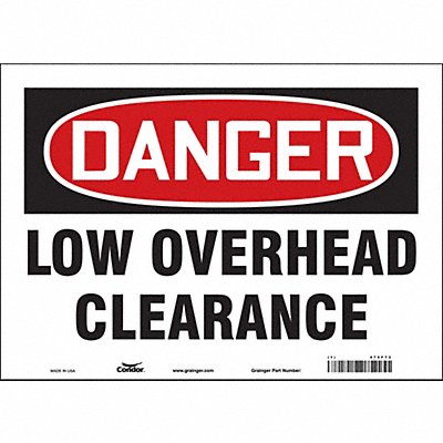 Safety Sign 10 in x 14 in Vinyl