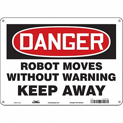 Safety Sign 10 in x 14 in Aluminum