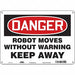 Safety Sign 10 inx14 in Polyethylene