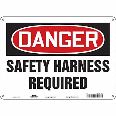 Safety Sign 10 inx14 in Polyethylene