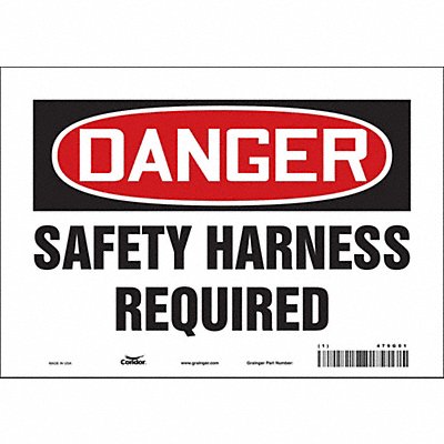 Safety Sign 7 inx10 in Vinyl