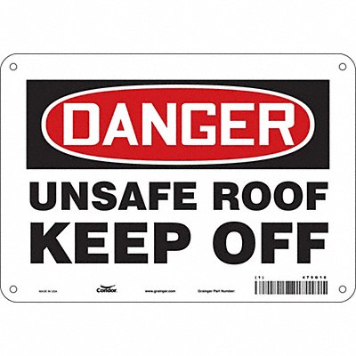 Safety Sign 7 in x 10 in Polyethylene