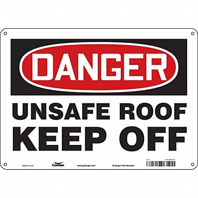 Safety Sign 10 in x 14 in Polyethylene