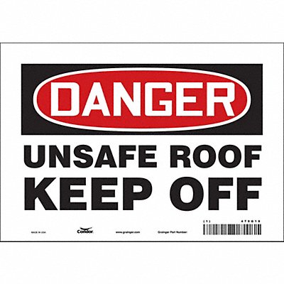 Safety Sign 7 inx10 in Vinyl