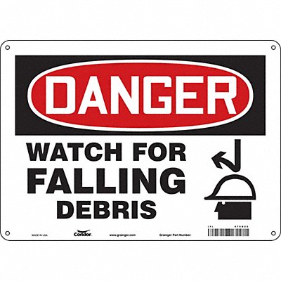 Safety Sign 10 in x 14 in Aluminum