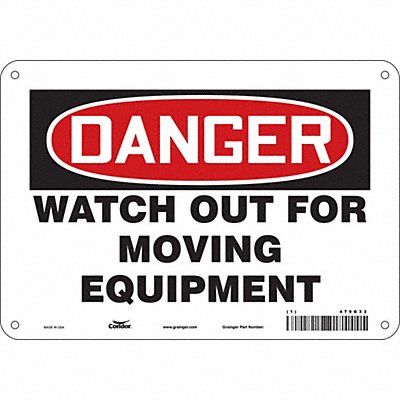 Safety Sign 7 in x 10 in Aluminum