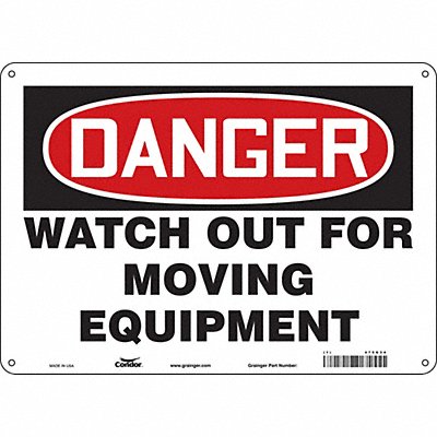 Safety Sign 10 in x 14 in Aluminum