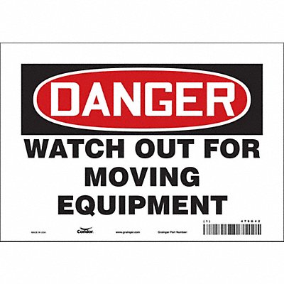 Safety Sign 7 in x 10 in Vinyl