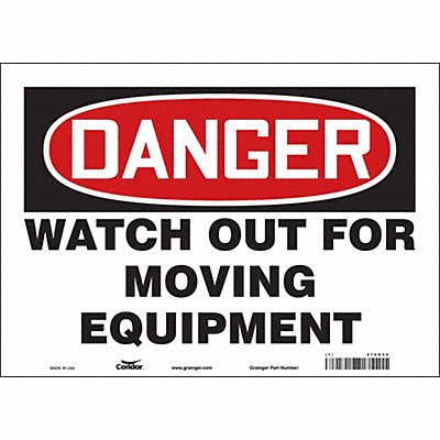Safety Sign 10 in x 14 in Vinyl