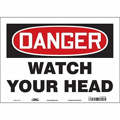 Safety Sign 10 in x 14 in Vinyl