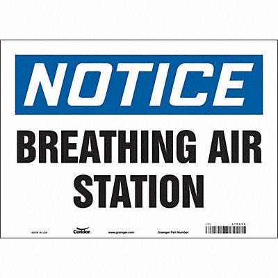 Safety Sign 10 in x 14 in Vinyl