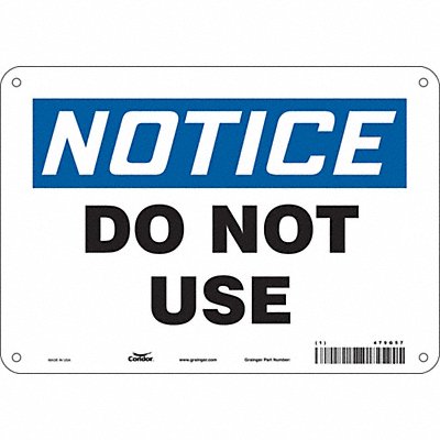Safety Sign 7 in x 10 in Aluminum