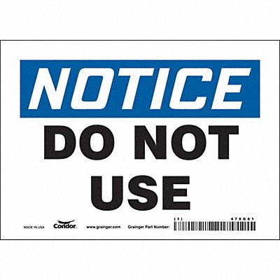 Safety Sign 5 in x 7 in Vinyl