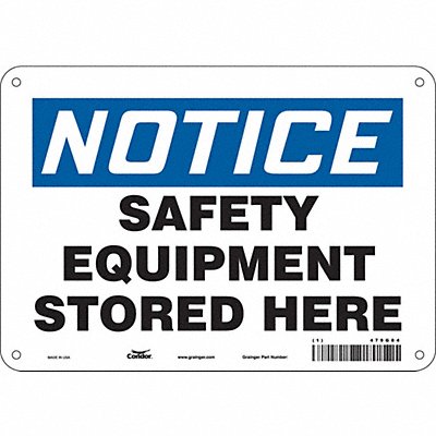Safety Sign 7 in x 10 in Aluminum