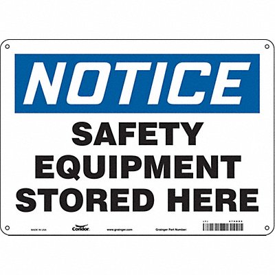 Safety Sign 10 in x 14 in Aluminum
