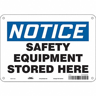 Safety Sign 7 in x 10 in Polyethylene
