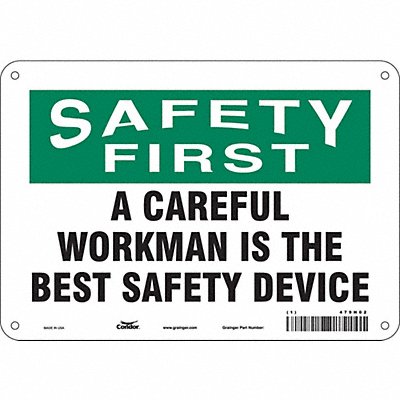 Safety Sign 7 in x 10 in Aluminum