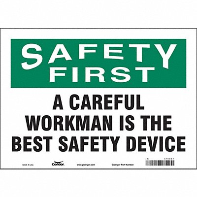 Safety Sign 10 in x 14 in Vinyl