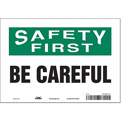 Safety Sign 7 in x 10 in Vinyl