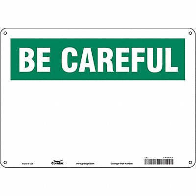 Safety Sign 10 inx14 in Aluminum