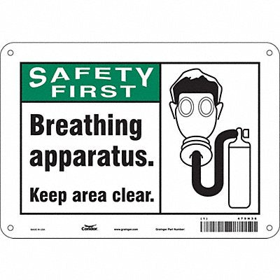 Safety Sign 7 in x 10 in Aluminum