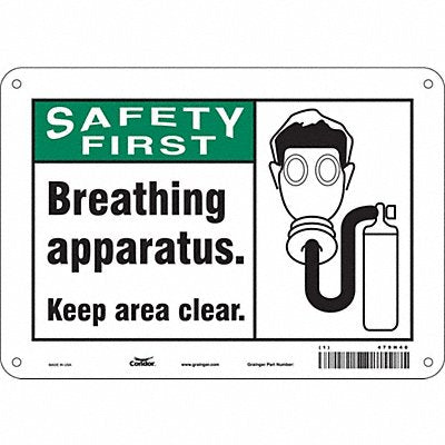 Safety Sign 7 in x 10 in Polyethylene