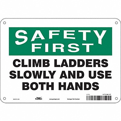 Safety Sign 7 inx10 in Polyethylene