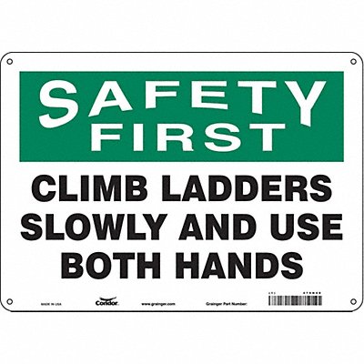 Safety Sign 10 in x 14 in Polyethylene