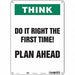 Safety Sign 14 in x 10 in Aluminum
