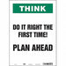 Safety Sign 14 in x 10 in Vinyl