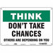Safety Sign 10 in x 14 in Aluminum