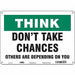 Safety Sign 10 inx14 in Polyethylene