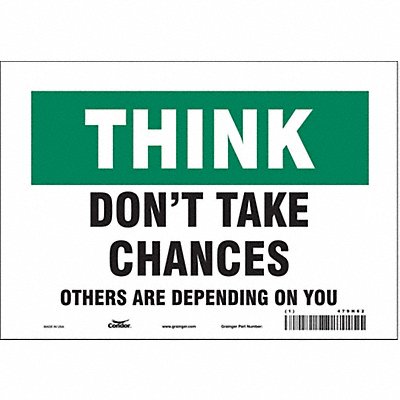 Safety Sign 7 in x 10 in Vinyl